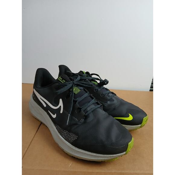 USED Nike Pegasus 39 Shield Men’s Weatherized Running Shoes Black Size 9 - Picture 2 of 6